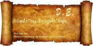 Dimény Erzsébet névjegykártya