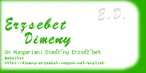 erzsebet dimeny business card